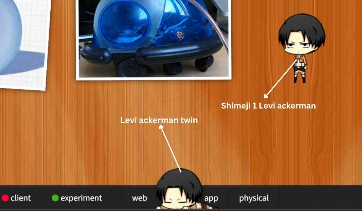 Shimeji crawling around on screen